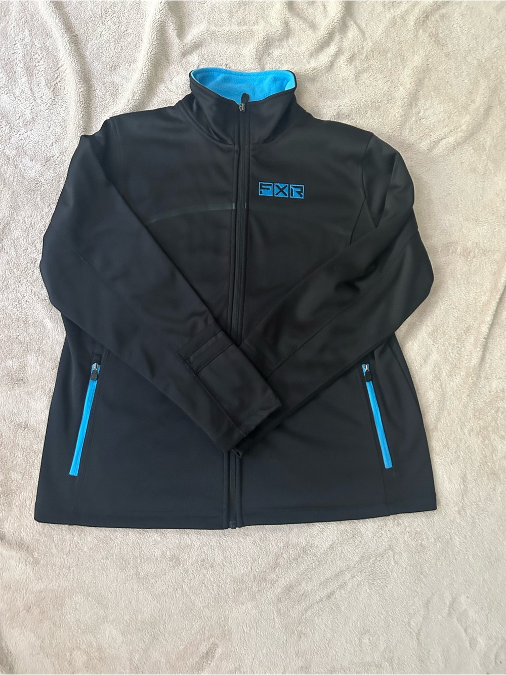FXR Women's Black Lightweight Softshell Jacket with Blue Accents